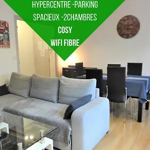  Apartamento Le Voltaire -2 Chambres- 70m2- Hypercentre-parking-wifi Fibre- Nouvelle Literie